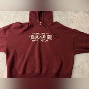 Abercrombie & Fitch Burgundy Fleece Jacket